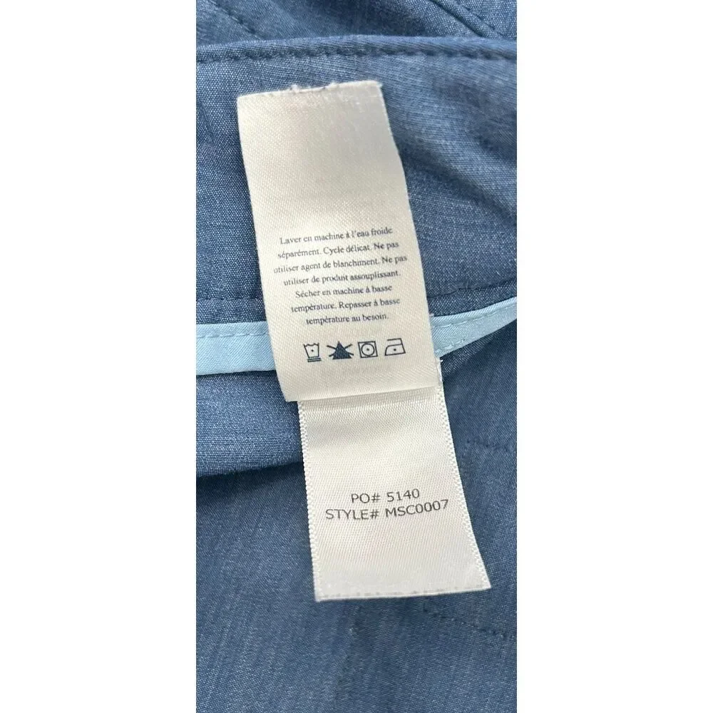 Faherty All Day Shorts Mens 32 Blue Heather Hybrid Performance Stretch Chino